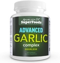 Avanceret hvidløg Complex - Kvalitet SuperFoods (100ct) Maksimum Strength Complex Indeholder en blanding af Odorless Hvidløg (Allium sativum), Persille (petroselinum crispum), og Chlorophyll.