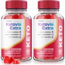 (2 Pack) Ketovia Extra Gummies - Ketovia Extra ACV Gummies, Ketovia ACV Gummies Advanced vægttab, Maksimum Strength Supplement, Ketovia Keto + ACV Gummy, Keto Via Extra Anmeldelser (120 Gummies)