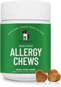 Allergi Relief Chews: Soothe Itchy Hunde med Immunitet - Hund Allergi Chews, Probiotika til hunde, Sæsonallergi, Hud og Coat Supplement - 60 Tasty Bides, Brown