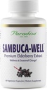 Paradise Herbs Sambuca- -, Sambucas Nigra, European Elderberry 50: 1 Extract, Super Potent, Ultra Pure, Vegan, Non GMO, Gluten Free, 60 Vegetariske Kapsler
