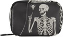 Human Skeleton Pill Box 7 Day Pill Case Travel Pill Organizer Bag with Zipper Portable Weekly Case Compact Size for Vitamin Supplement Holder