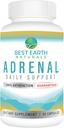 Best Earth Naturals - Adrenal Support for Adults - Holy Basil, B C Vitamins, L-Tyrosine, Rhodiola Rosea Root, Ashwagandha Supplements for Cortisol Manager Support - 30 Day Supply