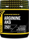 PrimaForce AAKG Arginin Powder, 250 gram (L- Arginin og Alpha- Ketoglutarat Acid) Premium træningstillæg, ikke-GMO, Vegan, Gluten Free