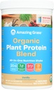 Amazing Grass Organic Plant Protein Blend: Vegansk Protein Powder, Ny Protein Superfood Formel, All- In- One Nutrition Shake with Beet Root, Pure Vanilla, 11 Serveringer