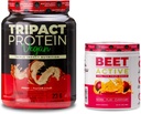 Nutrologi TRIPACT Vegan Protein Powder, for Vegan Protein Shakes, Peanut Butter Vanilla (20 Servere) & Beet Active, Natural Pre- Workout Powder, Passion Fruit Flavor (30 Servere)