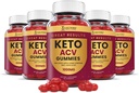 (5 Pack) Store resultater Keto ACV Gummies Advanced Formel 1000MG Great resultater Keto Gummies Apple Cider Vinagar Formuleret med Pomegranat Beet Juice Powder B12 Vegan Non GMO 300 Gummys