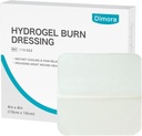 Dimora Hydrogel Burn Dressing 4 "x 4" - Burn and Wound Dressing Instant Cooling Relief for mindre Burns & Wounds, Lindrende Moist Burn Pads for 1st- 2nd Degree Burns, Cuts, Abrasions (10 Greve)