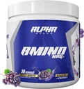 Alpha Supps Amino NRG + BCAA Amino Energy Recovery Powder - Hydration Blend med Electrolytes - Focus Blend for Optimal Performance Support i Mænd & Kvinder (30 Servere, Juicy Grape)