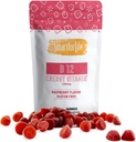 B12 Gummy vitaminer - 1500 mcg vitamin B12 Gummies for voksne og børn - Hjælper med energi, Metabolisme, Knoglenervesystem support - Raspberry Flavor - 60 Greve - 60 dages forsyning