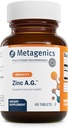 Metagenics Zinc A.G. - Highly Absorbable Zinc with Arginine & Glycine Chelates - Supports Immune Function, Bone Health, Skin & Energy Metabolism - Non-GMO & Gluten-Free - 60 Tablets
