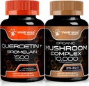 WELLNESS LABSRX Quercetin with Bromelain | Mushroom Capsules
