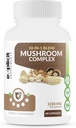 Komplet champignon tillæg med 10 champignon Ekstrakter & blandinger (Cordyceps, Reishi, Shiitake, Lions Mane, Maitake, Tyrkiet Hale, Chaga, Royal Sun, hvid knap, sort svamp champignon) - 60 Caps