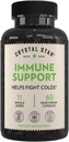 Crystal Star immunforsvar supplement (60 kapsler) - Herbal immunbooster til en proaktiv multi-system forsvar - Echinacea, Goldenseal, Yarrow & Elecampan - ikke-GMO