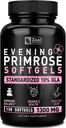 Evening Primrose Oil Capsules (150 Liquid Softgels | 1300mg) Premium Evening Primrose Oil – Natural-Sourced Hormone Support Supplement for Women - Cold Pressed w. 10% GLA