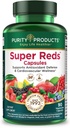 Renhed Produkter Super Reds Kapsler Formel (20 + Økologiske Super Frugter og bær) Certificerede økologiske Phytonutrients - 90 Kapsler