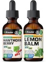 BIO KRAUTER Hawthorn Tinktur 2 Fl. Oz. & Lemon Balm Tinktur 2 Fl. Oz.