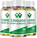 3 pakker Økologisk Hamp Gummies 7.500.000 høj styrke - høj potens Hamp Oil Infured Gummiеs - Natural Hamp Candy Kosttilskud - 240 Gummiеs