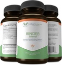 Binder Blend - Toxin Binder Supplement, Detox kapsler til en sund Gut - 180 Kapsler - 90 Servering - 960mg Aktiveret kul & 480mg Organic Chlorella - Bloating Relief - Bentonite Clay, 3 Pack