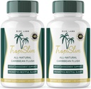 (Officiel 2 Pack) Tropislim, Tropislim All Natural Caribbean Flush, Vægttab Supplement, Tropislim Slimming Kapsler til kvinder, sund livsstil + Leaner Physique, Tropical Anmeldelser (120 Kapsler)