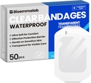 Large Waterproof Bandages Clear Dressings Tattoo Tape Sensitive Skin Wounds Care, Transparent Film Dressing Adhesive Occlusive Patch for Post Surgical Use, 4" x 4 3/4", 50 Packs