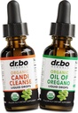 Candi Cleanse & Oregano Oil Drops - Organic Oil of Oregano Drops Liquid & Black Walnut Wormwood - Ekstra styrke Overgrowth Balance Complex, Natural Oral Gut Cleanser Detox Health Supplements 1 oz