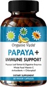 Organic Veda Papaya Leaf Plus supplement - Blood Platelet Super Extract Immunkapsler med Papaya fordøjelsesenzymer, Chlorophyll, Grape Seed Extract, C-vitamin - Bone Marrow & Gut Health - 60 ct
