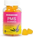 PMS Gummies for Women Hormone Balance, 60 Count PMS Support Gummies for Relief Menstrual Cramp & Bloating, Vegan PMS Relief Gummies med Chasteberry, Vitamin B6
