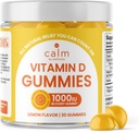 Rolig ved Wellness D-vitamin Gummies for voksne, D3-vitamin Gummy, Vitaminer for ben og immunsystem support, Lemon Flavor, 30 Greve
