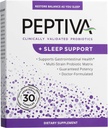 Peptiva 26 Millioner CFU Probiotisk og Sleep Support - Klinisk valideret Multi- Strain Probiotisk - Lactobacillus og Bifidobacterium, Melatonin - 30 Tæl