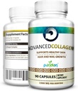 Colageno Hidrolizado para Mujer Pastillas Advanced Collagen + para La Cara, Cabello, Uñas Y Piel Saludable - 90 Capsulas De 1500 mg De Colágeno Puro Y Natural