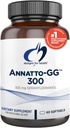 Design for sundhed Annatto- GG 300 - Geranylgeraniol GG supplement fra Annatto Frø - Understøtter sund aldring, Knoglesundhed, muskelsundhed, cellulær energi & produktion af Coenzym Q10 (60 Softels)