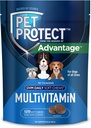 Pet Protect Dog Multivitamin, Vet- Formuleret DVM Daily Soft Chews, Understøtter igangværende sundhed & Wellness, Kylling-Flavor (120 Greve)