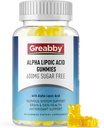 Alpha lipoinsyre 600 mg gumier, sukkerfri tyggetabletter R liposyretilskud til antioxidant & Nervesystemet Support, Brian & Skin Health, Pineapple Flavor, 60 Greve