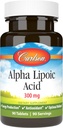 Carlson - Alpha Lipoic Acid, 300 mg, fremmer energiproduktion, 90 tabletter