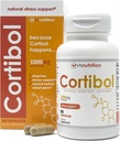 VH Nutrition CORTIBOL | Cortisol Manager* Supplement | Maximum Strength Adrenal Support* for Men and Women | Rhodiola, Cordyceps, and Eleuthero | 60 Capsules