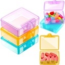 6 Pakker Pocket Tiny Pill sag Single Daily Small Pill Container Travel Medicine Holder Cute Portable Personal Medicine Dispensers Organizer for Purse Pills Vitamin Kosttilskud (Orange / Purple / Green)