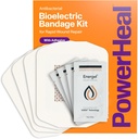 PowerHeal Bioelectric Bandage Kit til Sårpleje & Hurtig Healing - 3-Layer w / Bioelectric Pad, Absorbent Pad, Adhesive + Sårhydrogel - til Cuts, Abrasions, Blisters, Burns - 4-Pack, 4 "x 4"