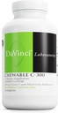DaVinci Labs Chewable C- 300 - C-vitamin tillæg til støtte immunforsvar, Cholesterol og collagen produktion - med C-vitamin, Pektin og mere - Glutenfri - Cherry Flavor - 90 Vegetariske tabletter