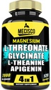 2000mg Magnesium L Threonat supplement med Magnesium Glycinat, L- Theanin & Apigenin - Positive Mood, Brain Health, Evne til at huske & Muskelvækst Support - 120 Kapsler
