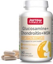 Jarrow Formulas® Glucosamine + Chondroitin + MSM Capsules, Joint Support Supplement with Vitamin C and Manganese, 240 Capsules, 60 Day Supply