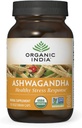 ORGANISK INDIA Ashwagandha Kapsler - Organic Ashwagandha Supplement - Vegan Ashwagandha Root, Gluten- Free, Kosher, Non- GMO, Understøtter Stress Relief, energi og søvn - 90 Kapsler