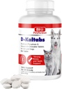 D- Kaltabs Phosphorus, Calcium vitamin D3 tillæg til hunde & katte, Prenatal Pet Vitaminer, Daglige Pet- Tabs, Stærk Nail, Tandstøtte, 84 tyggetabletter