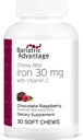 Bariatric Advantage Iron Chewy Bite Chokolade Hindbær Truffle (30 mg jern, 60 mg vitamin c) 30 tæller
