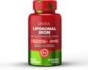 ORZAX Iron Supplement 25 mg - Liposomal Technologi- High Bioavailability 90 Vegetabilske kapsler, Hjælper ny blodcelleproduktion, Non- Constipating, Non- GMO & Gluten Free, for kvinder, mænd, voksne