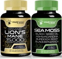 WELLNESS LABSRX Irish Sea Capsules - Lions Mane Supplement Capsules 15,000mg