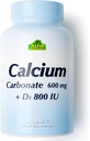 Calcium 600mg + D3 Kosttilskud af ALFA vitaminer - fremmer sunde knogler - sunde tænder - sundt hjerte - sundt nervesystem - 100 tabletter