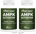 AMPK Activator Supplement, 5 i 1 Jiaogulan Gynostemma AMPK Metabolic Activator 120 Vegetar Kapsler (120 Tæl (pakke med 2))