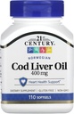 21. århundrede Norwegian Cod Lever Oil, 400 mg, 110 Softgels