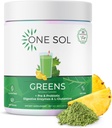 En Sol Grønne, Super Green Powder til at reducere bloating & forbedre Gut Sundhed, Superfood Friske Bloom Økologisk Grønne Blend Juice & Smoothie Mix, Pre & Probiotic med fordøjelige enzymer, Vegan & Soy Free