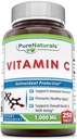 Pure Naturals C-vitamin, 1000 mg 250 tabletter - Understøtter immunfunktion * -Understøtter total sundhed & velvære * -fremmer sund aldring *